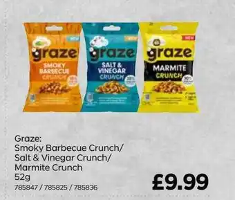 Bestway Graze : smoky barbecu crunch-salt & vinegar crunch-marmite crunch offer