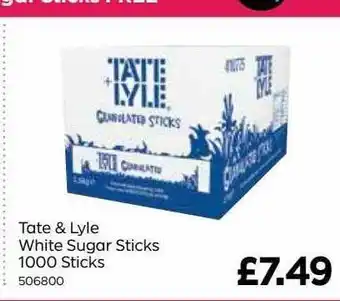 Bestway Tate & lyle white sugar sticks 1000 sticks offer