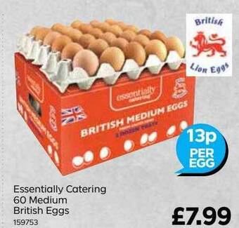Bestway Essentially catering 60 medium british eggs offer
