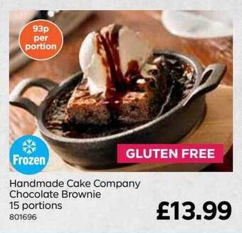 Bestway Handmade cake company chocolate brownie 15 portions offer
