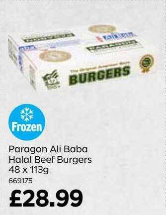 Bestway Paragon ali baba halal beef burgers offer