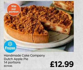 Bestway Handmade cake company dutch apple pie 14 portions offer