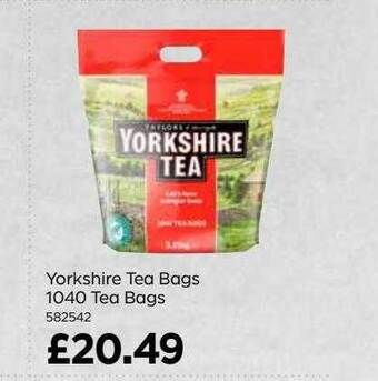 Bestway Yorkshire tea bags 1040 tea bags offer