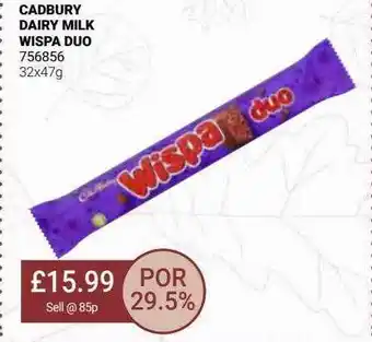 Bestway Cadbury dairy milk wispa duo offer