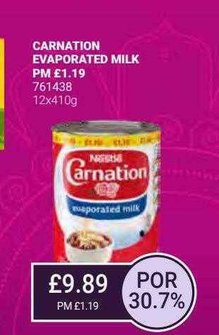 Bestway Carnation evaporated milk offer