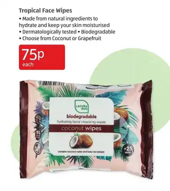 Aldi Tropical Face Wipes offer