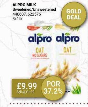 Bestway Alpro milk offer