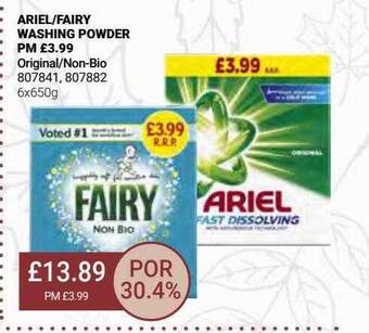 Bestway Ariel-fairy washing powder offer