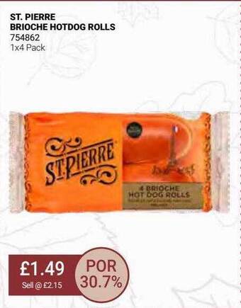 Bestway St. pierre brioche hotdog rolls offer