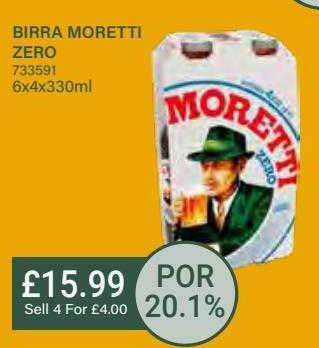 Bestway Birra moretti zero offer