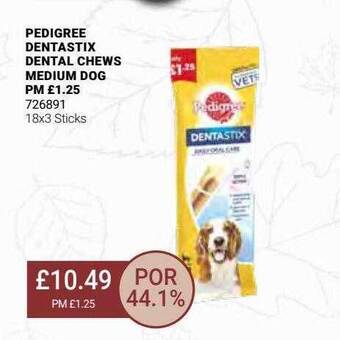 Bestway Pedigree dentastix dental chews medium dog offer