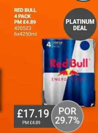 Bestway Red bull 4 pack offer