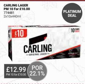Bestway Carling lager offer