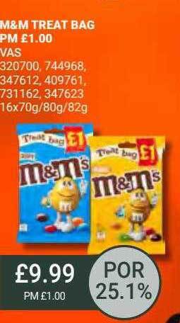 Bestway M&m treat bag offer
