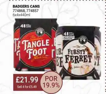 Bestway Badgers cans offer