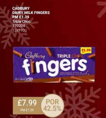 Bestway Cadbury dairy milk fingers offer