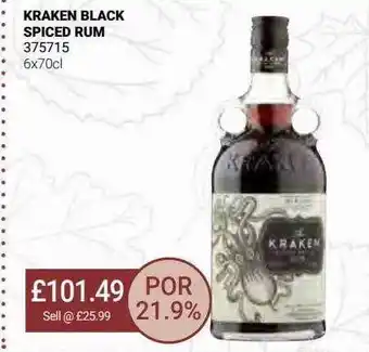 Bestway Kraken black spiced rum offer