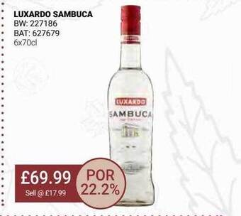 Bestway Luxardo sambuca offer