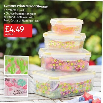 Summer Printed Food Storage