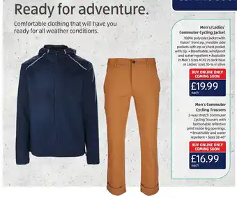 Aldi Men's / Ladies' Commuter Cycling Jacket offer