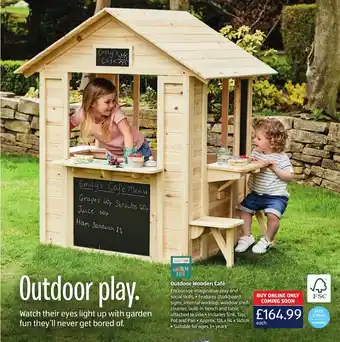 Aldi Outdoor Wooden Cafe offer