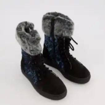 TK Maxx Black & blue floral patterned boots offer