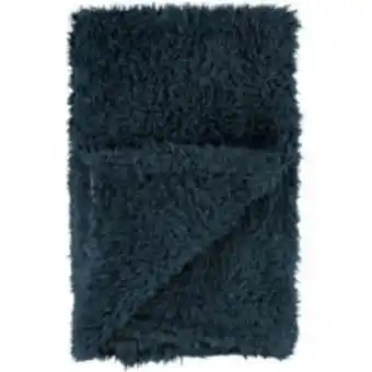 TK Maxx Ink blue faux fur throw 190x140cm offer
