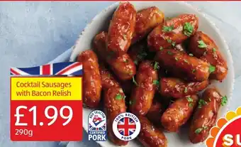 Aldi Cocktail Sausages with Bacon Relish 290g offer