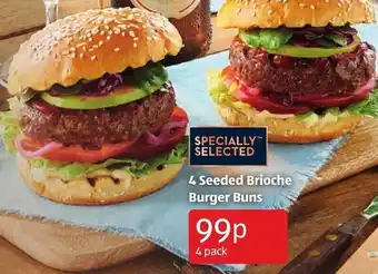 Aldi 4 Seaded Brioche Burger Buns offer