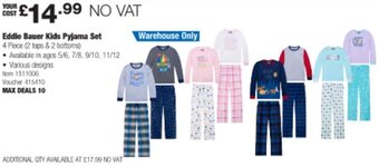 Costco Eddie Bauer Kids Pyjama Set offer