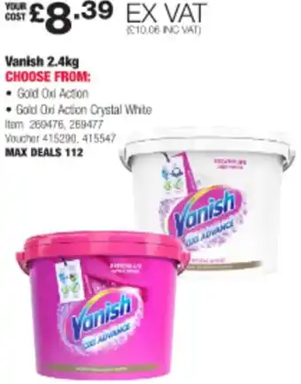 Costco Vanish 2.4kg offer