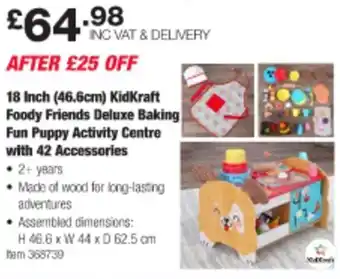 Costco 18 Inch KidKraft Foody Friends Deluxe Baking Fun Puppy Activity Centre with 42 Accessories offer