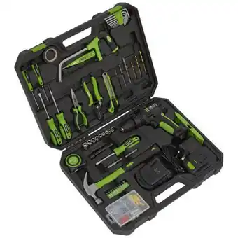 Machine Mart Sealey s01224 101 piece tool kit with cordless drill offer