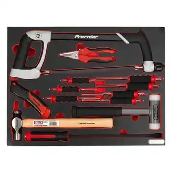 Machine Mart Sealey tbtp06uk 13 piece tool tray with hacksaw hammers & punches offer