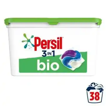 Sainsbury's Persil bio 3 in 1 laundry washing capsules 38 washes offer