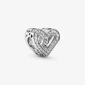Pandora Sparkling freehand heart charm offer