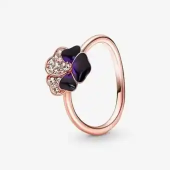 Pandora Deep purple pansy flower ring offer