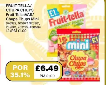 Bestway Fruit-Tella/ Chuppa Chups Fruit-Tella: VAS/ Chupca chups MIni offer