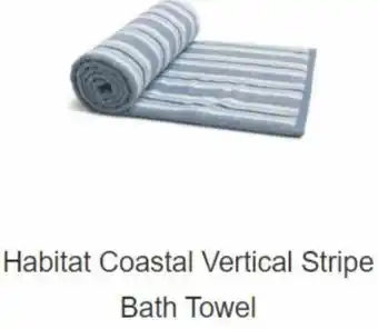 Sainsbury's Habitat Coastal Vertical Stripe Bath Towel offer