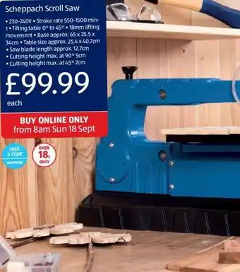 Aldi Scheppach Scroll Saw offer