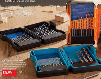 Aldi High Performance Drill Bit Set offer