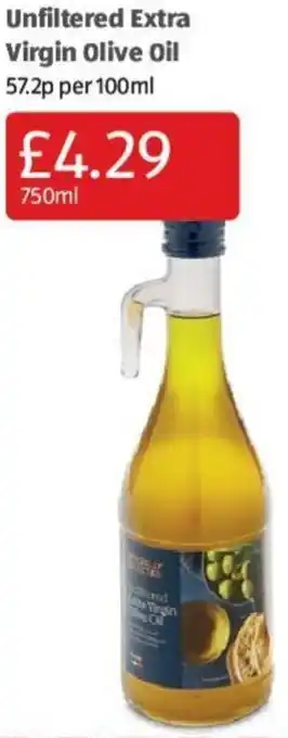 Aldi Unfiltered Extra Virgin Olive Oil 750ml offer