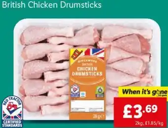 Lidl British Chicken Drumsticks 2kg offer