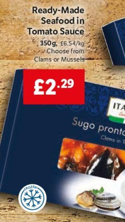 Italiamo ReadyMade Seafood in Tomato Sauce 350g offer at Lidl