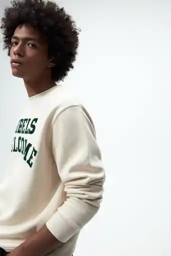 ZARA Sweatshirt with contrast slogan offer