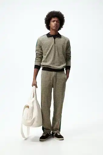 ZARA Checked jogging trousers offer