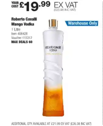 Costco Roberto cavalli mango vodka offer