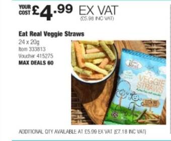 Costco Eat real veggie straws offer