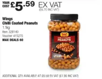 Costco Wings chilli coated peanuts offer