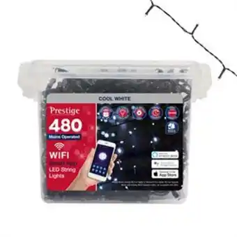 Home Bargains Prestige: 480 wi-fi smart app string lights - cool white offer